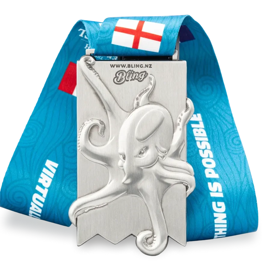 English Channel finisher medal, back