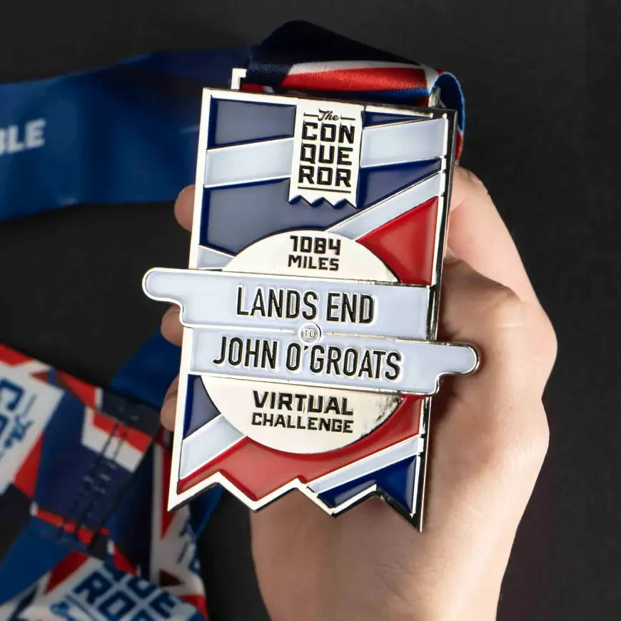 Length of the UK medal held in hand