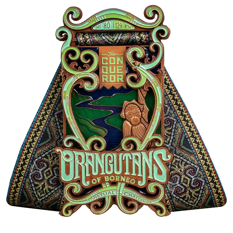 Orangutans of Borneo finisher medal