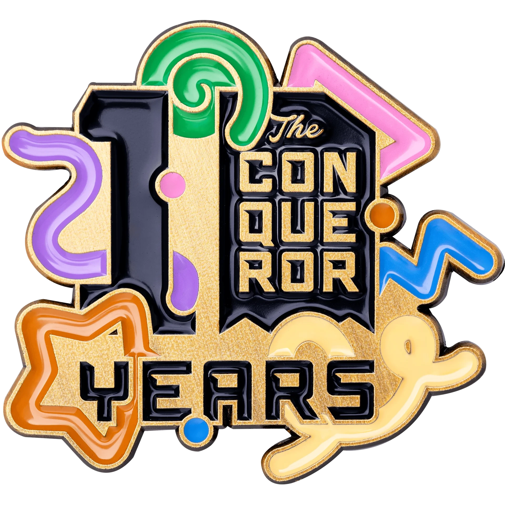 10 Years anniversary pin
